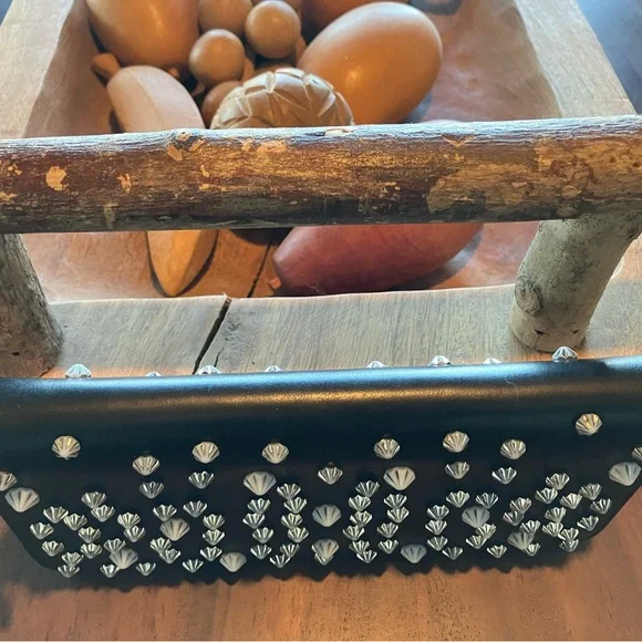 Christian Louboutin Black Studded Wallet - Picture 8 of 11